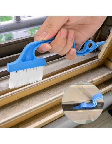Juego de 7 Cepillos de Limpieza Eduftis para Ranuras
