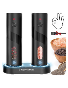 Juego de Molinillos Eléctricos de Sal y Pimienta Fecorraimne 110ml