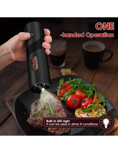 Juego de Molinillos Eléctricos de Sal y Pimienta Fecorraimne 110ml