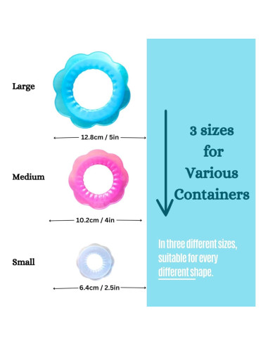 Tapas de Silicona Estirables Genérica - 6 Piezas Reutilizables