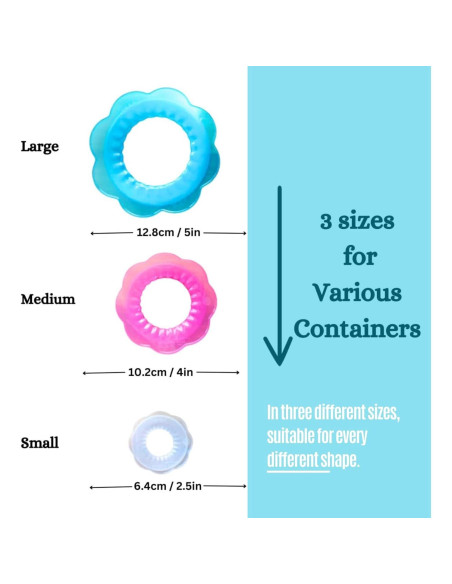 Tapas de Silicona Estirables Genérica - 6 Piezas Reutilizables Tapas de Silicona Estirables Genérica - 6 Piezas Reutilizables
