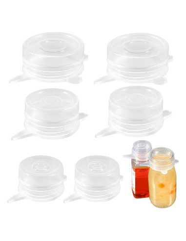 6 Tapas de Silicona Reutilizables SynHHergyx para Tarros 3-6 cm