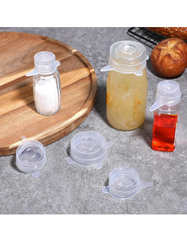 6 Tapas de Silicona Reutilizables SynHHergyx para Tarros 3-6 cm