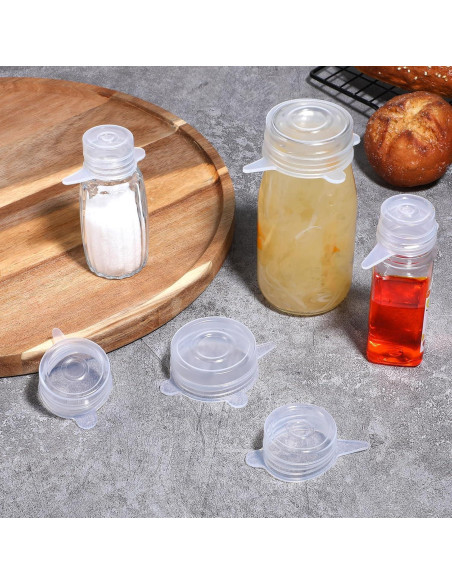 6 Tapas de Silicona Reutilizables SynHHergyx para Tarros 3-6 cm
