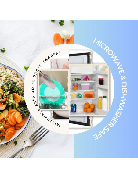 Tapas de Silicona Estirables Genérica - 6 Piezas Reutilizables Tapas de Silicona Estirables Genérica - 6 Piezas Reutilizables