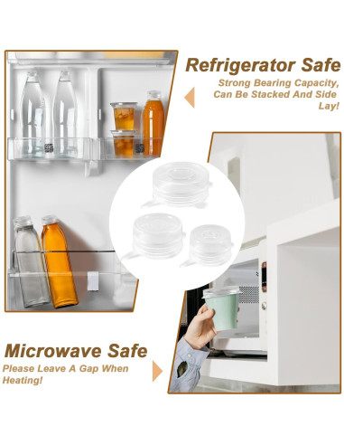 6 Tapas de Silicona Reutilizables SynHHergyx para Tarros 3-6 cm