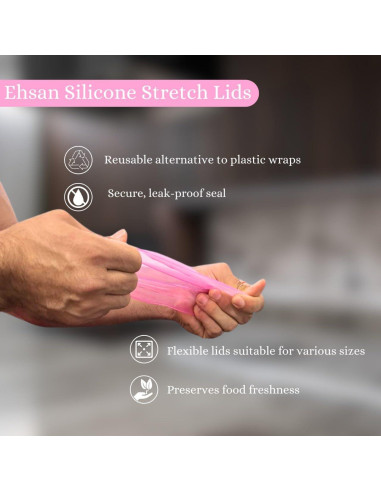 Tapas de Silicona Estirables Genérica - 6 Piezas Reutilizables