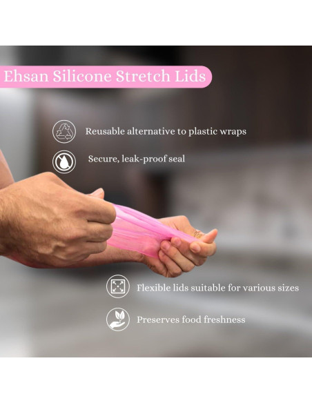 Tapas de Silicona Estirables Genérica - 6 Piezas Reutilizables Tapas de Silicona Estirables Genérica - 6 Piezas Reutilizables