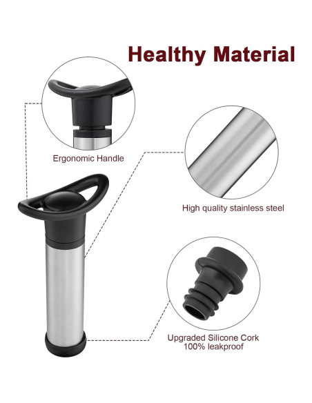 Bomba de vacío para vino BETTFOR con 4 tapones de silicona