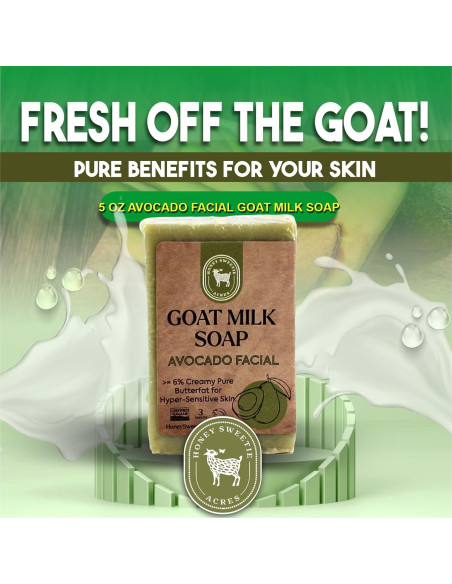 Jabón Facial Hidratante Honey Sweetie Acres 85g Aguacate Leche Cabra