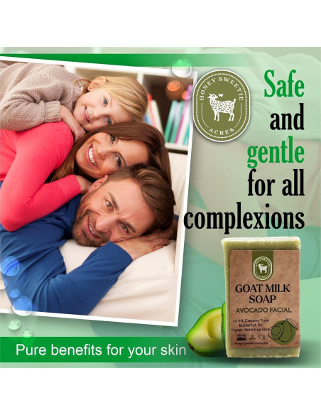 Jabón Facial Hidratante Honey Sweetie Acres 85g Aguacate Leche Cabra