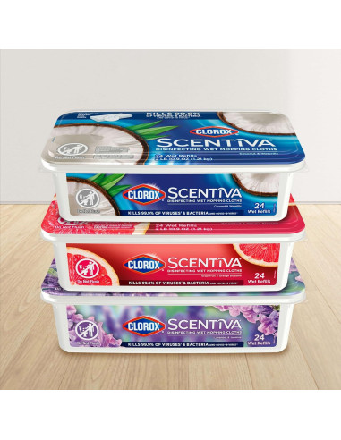 Paños Desinfectantes Húmedos Clorox Scentiva Lavanda 24 Unidades