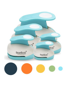 Perforadora de Papel BearBoss 5 Círculos Diferentes 0.76-5.08 cm