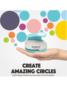 Perforadora de Papel BearBoss 5 Círculos Diferentes 0.76-5.08 cm 2