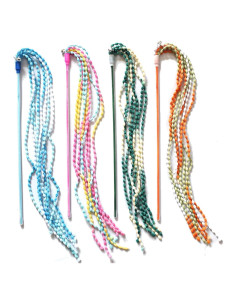 Juguetes para Gatos IUHKBH - 4 Varitas Interactivas de Felpa