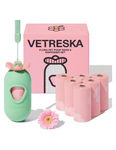 Bolsas de Poop VETRESKA con Dispensador Aroma Lavanda - 105 Bolsas