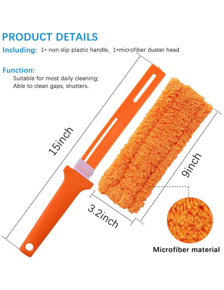 Paquete de 4 Plumeros Reutilizables HSHTTKL 35.5 cm Microfibra