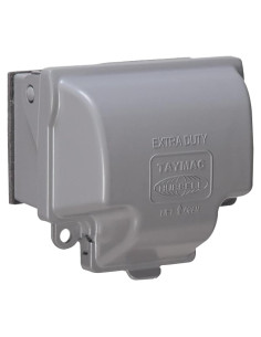 Cubierta de Receptáculo Metálica TayMac MX3300 Gris 1 Gang
