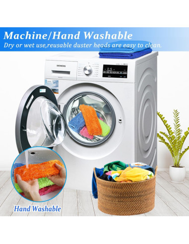 Paquete de 4 Plumeros Reutilizables HSHTTKL 35.5 cm Microfibra