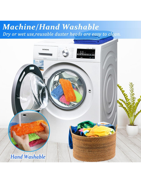 Paquete de 4 Plumeros Reutilizables HSHTTKL 35.5 cm Microfibra