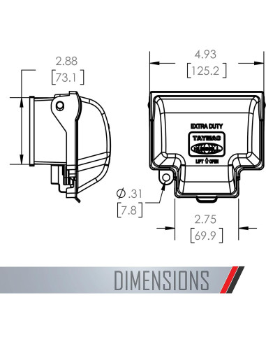 Cubierta de Receptáculo Metálica TayMac MX3300 Gris 1 Gang
