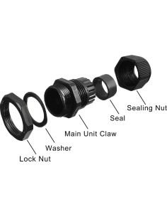 Cable Gland PG9 Impermeable Ajustable 4-8mm Gebildet - 40 Pcs 2
