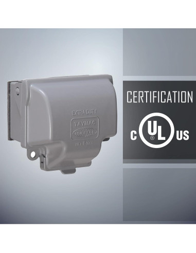 Cubierta de Receptáculo Metálica TayMac MX3300 Gris 1 Gang