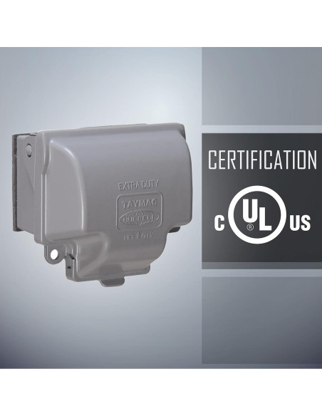 Cubierta de Receptáculo Metálica TayMac MX3300 Gris 1 Gang