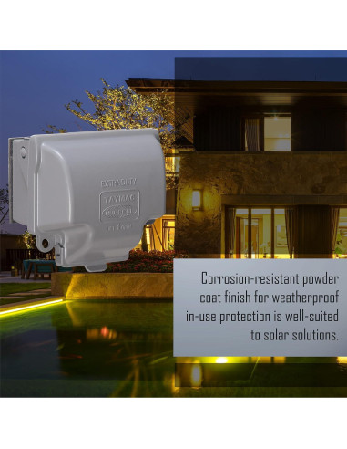 Cubierta de Receptáculo Metálica TayMac MX3300 Gris 1 Gang