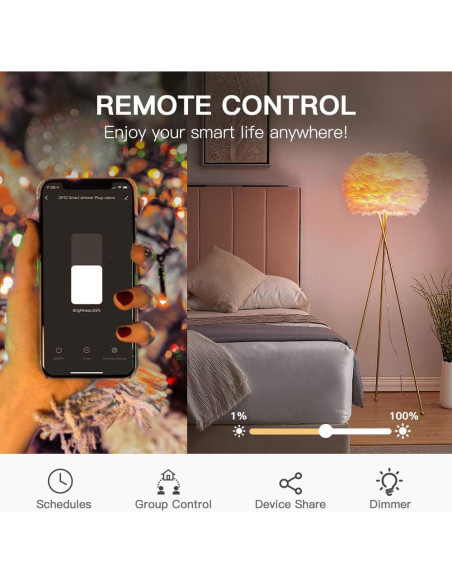 Enchufe Regulador Inteligente TREATLIFE IP44 400W Control Remoto Enchufe Regulador Inteligente TREATLIFE IP44 400W Control Remoto