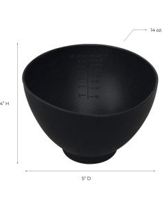 Tazón de Mezcla de Silicona ForPro 414 ml Negro Flexible 2