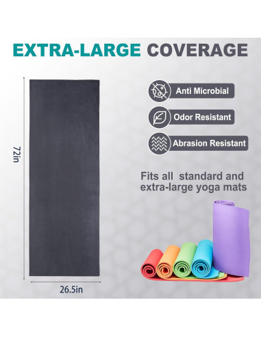 Toalla Grande para Yoga Caliente iDeaology 72x67 cm Microfibra