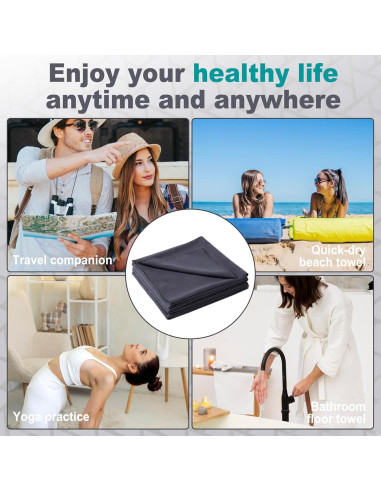 Toalla Grande para Yoga Caliente iDeaology 72x67 cm Microfibra