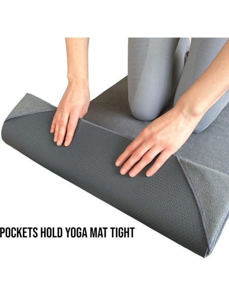 Toalla de Yoga Antideslizante NORCIA 185x63.5cm Microfibra Gris Toalla de Yoga Antideslizante NORCIA 185x63.5cm Microfibra Gris