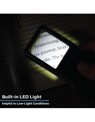 Lupa Compacta 3x Carson MiniBrite PO-25 con Luz LED