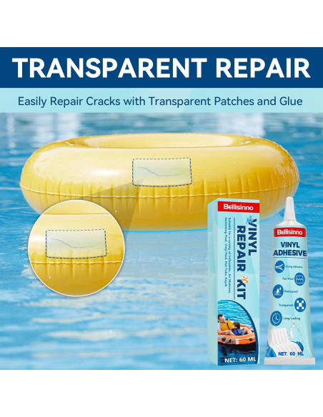 Kit de Reparación de Vinilo Bellisinno 60ml Impermeable