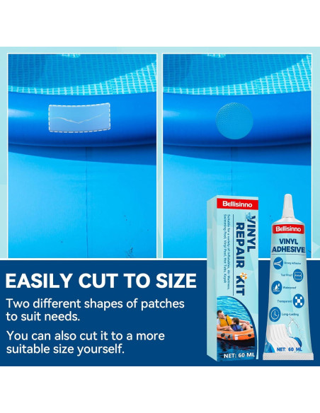 Kit de Reparación de Vinilo Bellisinno 60ml Impermeable