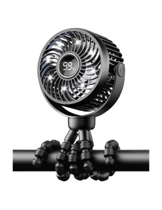 Mini Ventilador Portátil Bearwind S15 con Luz LED 4 Velocidades