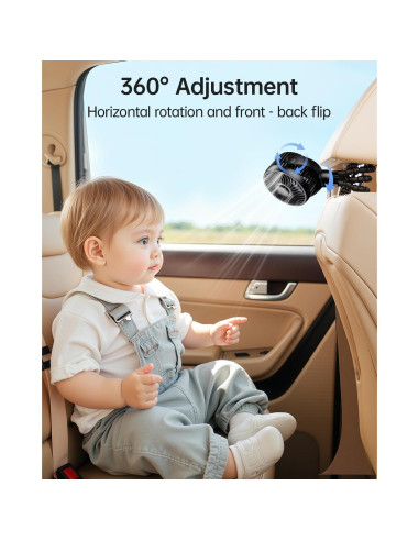 Mini Ventilador Portátil Bearwind S15 con Luz LED 4 Velocidades