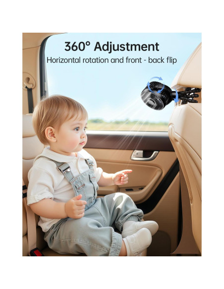 Mini Ventilador Portátil Bearwind S15 con Luz LED 4 Velocidades