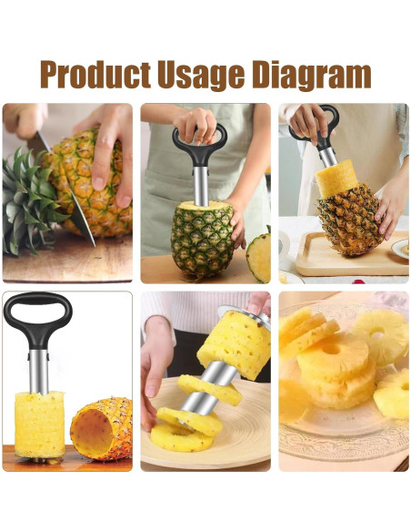 Cortador y Rebanador de Piña Cook Guy - Acero Inoxidable