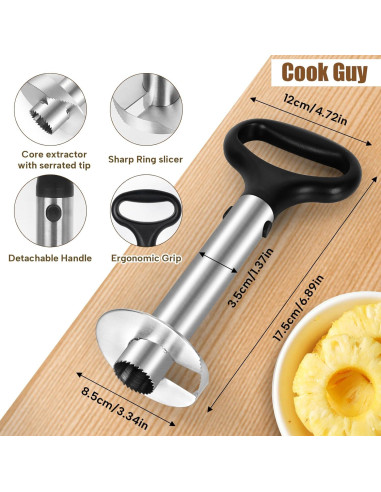 Cortador y Rebanador de Piña Cook Guy - Acero Inoxidable