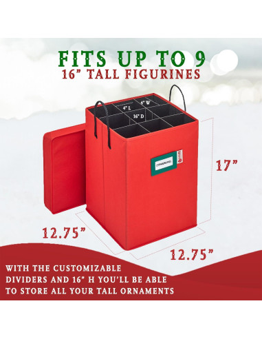Caja de Almacenamiento Navideña HOLDN STORAGE 9 Figuras 40.64 cm