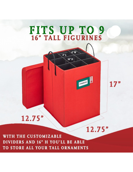 Caja de Almacenamiento Navideña HOLDN STORAGE 9 Figuras 40.64 cm