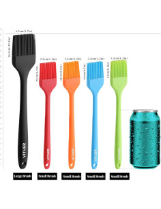 Brocha de Silicona VITUER 5 Piezas Resistente al Calor 2