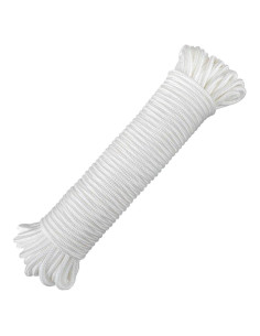 Cuerda de Nylon Trenzada jijAcraft 30.48m 6mm Blanca Multiusos