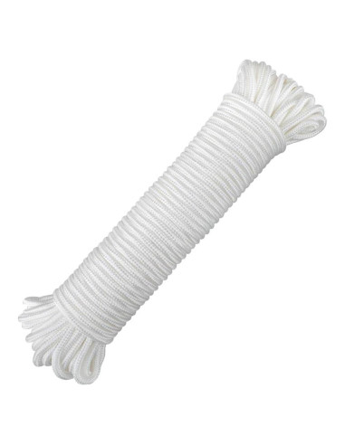 Cuerda de Nylon Trenzada jijAcraft 30.48m 6mm Blanca Multiusos