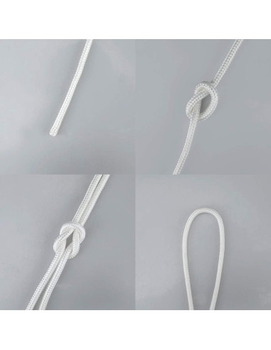 Cuerda de Nylon Trenzada jijAcraft 30.48m 6mm Blanca Multiusos