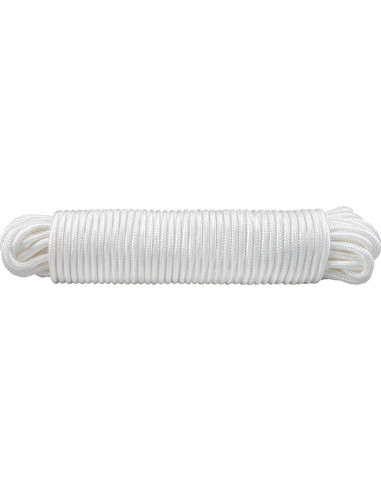 Cuerda de Nylon Trenzada jijAcraft 30.48m 6mm Blanca Multiusos