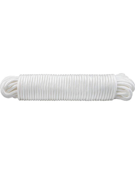 Cuerda de Nylon Trenzada jijAcraft 30.48m 6mm Blanca Multiusos